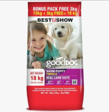 Best In Show Good Dog Puppy 18kg       Bamboo Poultry & Petshop